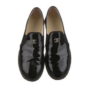 Chanel Patent Calfskin Cc Mocassin Loafer Espadri… - image 1